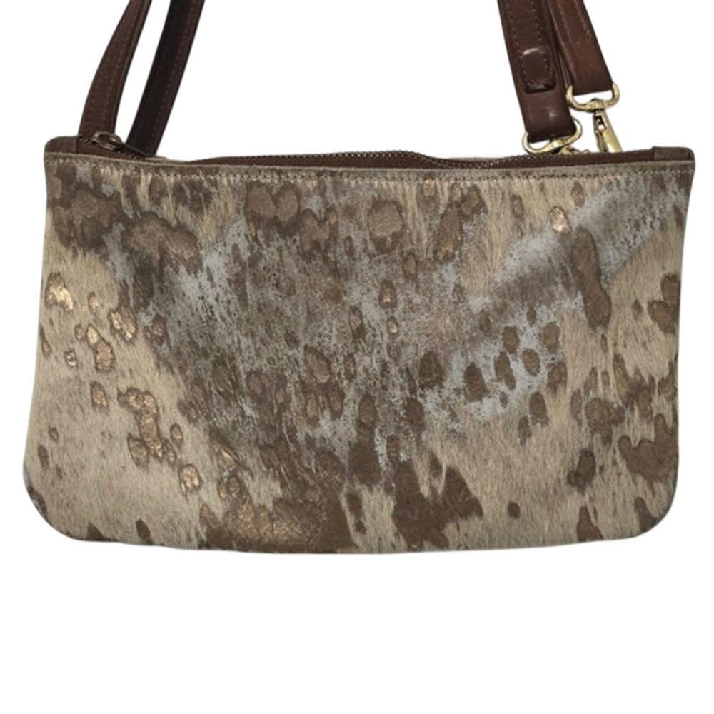 Cowhair shoulder crossbody bag Myra "look alike" purse genuine leather